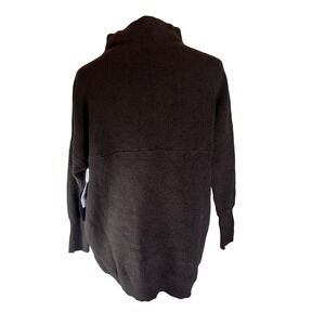 BLACK TAPE NWT Women's Brown Textured Mock Neck Long Sleeve Tunic Sweater XS‎
